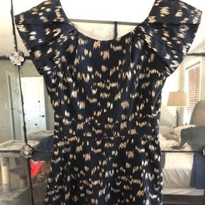 BCBGeneration Fit and Flare Gold and Black Dress